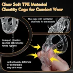 Rubber Transparent Chastity Cage - Flexible Design
