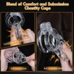 Rubber Transparent Chastity Cage - Flexible Design