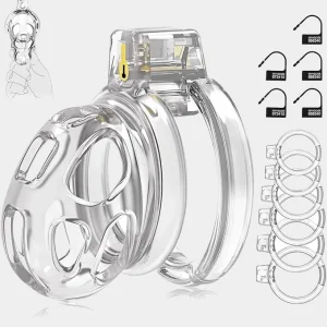 Rubber Transparent Chastity Cage - Flexible Design