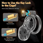 Rubber Transparent Chastity Cage - Flexible Design