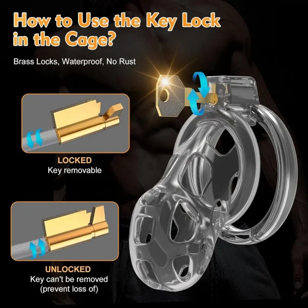 Rubber Transparent Chastity Cage - Flexible Design