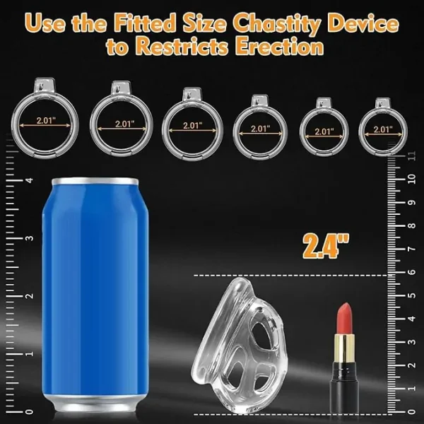 Rubber Transparent Chastity Cage - Flexible Design