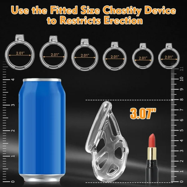 Rubber Transparent Chastity Cage - Flexible Design