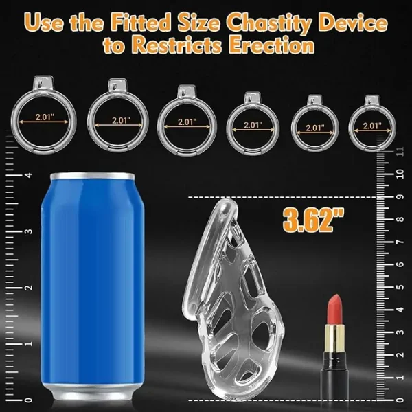 Rubber Transparent Chastity Cage - Flexible Design