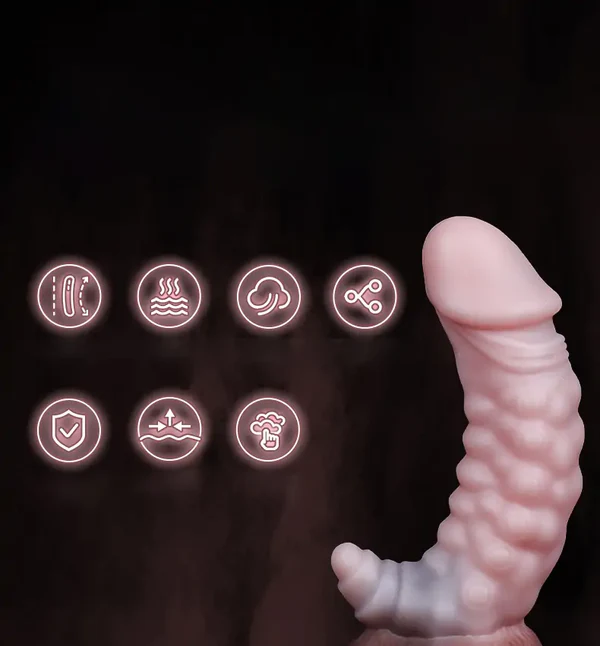 Worm - Pink Textured Dildo