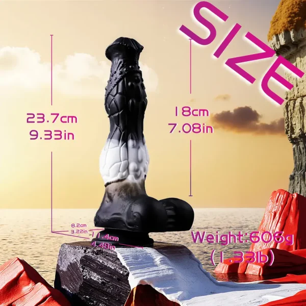 Mr. Barcode - Thrusting Zebra Dildo 9 Inches