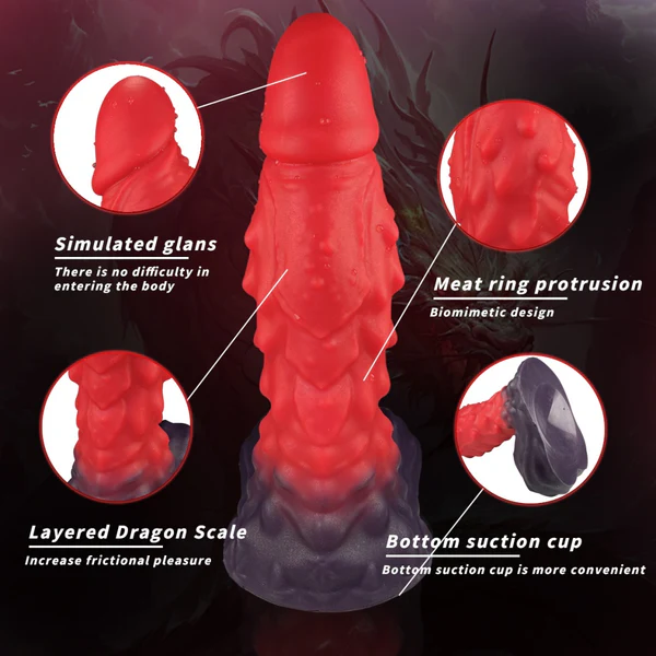 Neltharion - Textured Drake’s Dildo 8 Inches