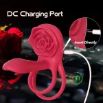 Rose Penis Ring - With Penis and Clit Vibration