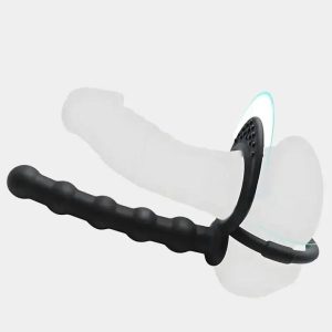 Anesidora Double Cock Ring With Anal Beads