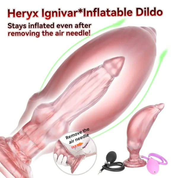 Canine Surge – Dual layer Inflatable Dildo 9 Inches (1)