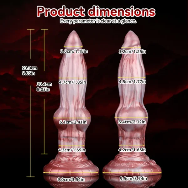 Canine Surge - Dual layer Inflatable Dildo 9 Inches