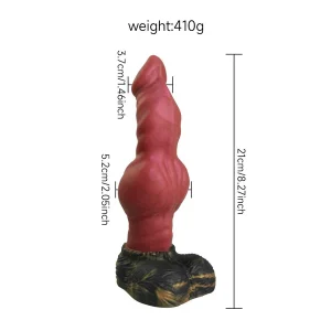 Hound of Resurrection - Blood Red Silicone Dildo 8 Inches