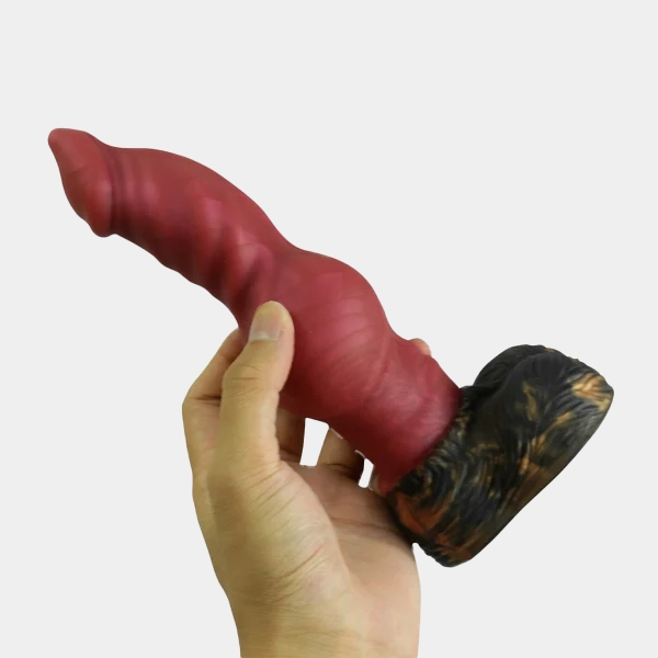 Hound of Resurrection - Blood Red Silicone Dildo 8 Inches