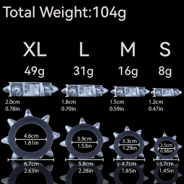 Mythic Beast -  Platinum Silicone Cock Ring Set