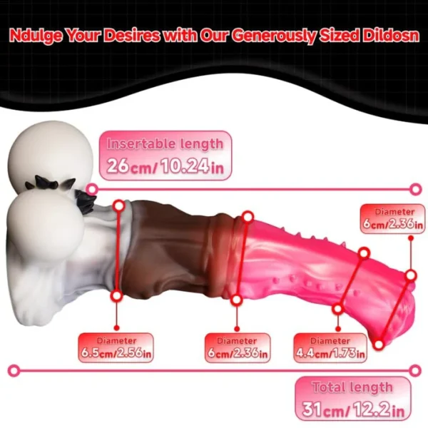 Triton - Triple Color Horse Dildo 12 Inches