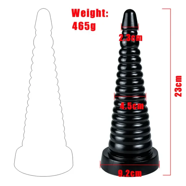 Anal Cone - Ribbed Anal Toy 9 Inches