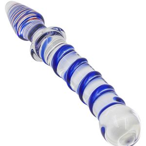 Anesidora Glass Double End Butt Plug With Dildo