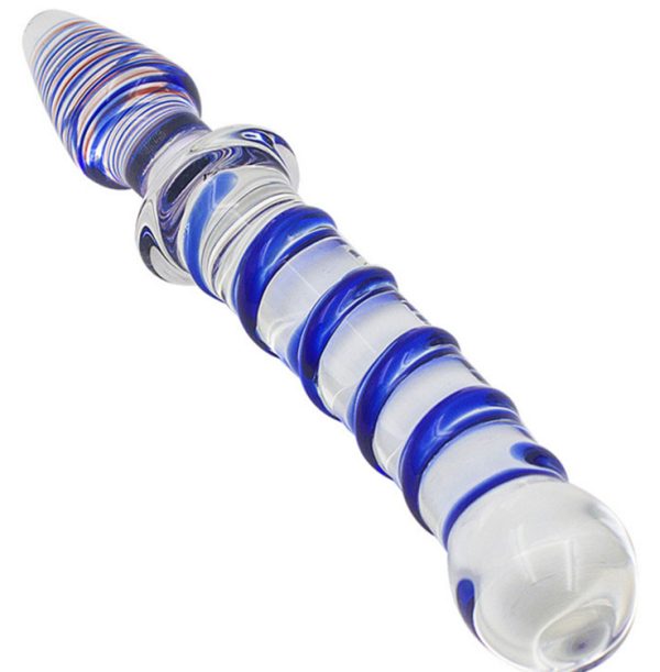 Anesidora Glass Double End Butt Plug With Dildo