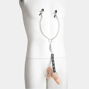 Anesidora Nipple Clamps with Penis Ring