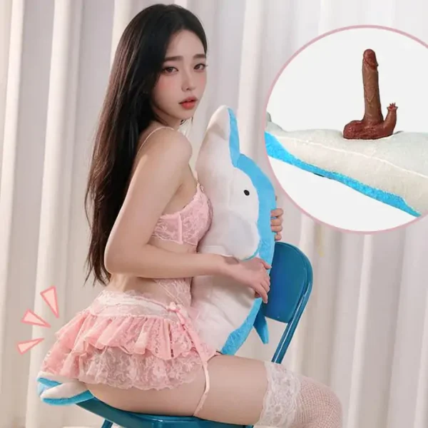 Dolphin Plush - Discreet Pillow With Thrusting Dildo