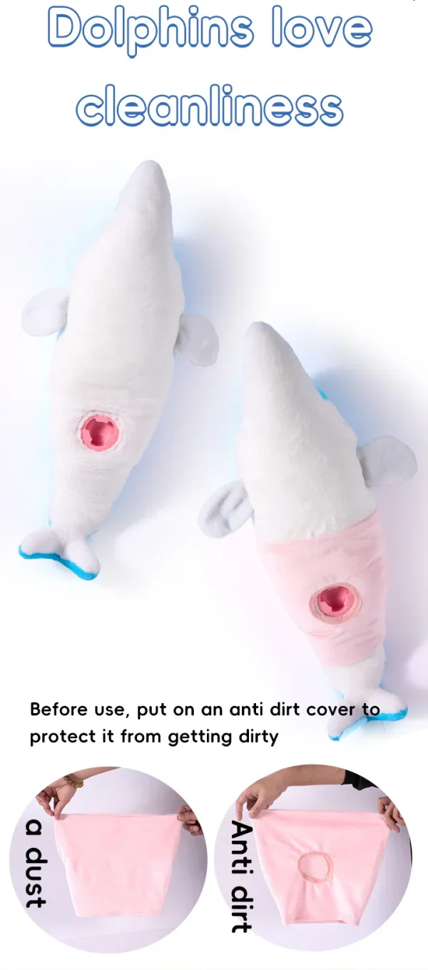 Dolphin Plush - Discreet Pillow With Thrusting Dildo