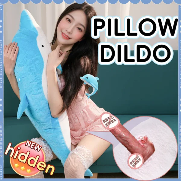Dolphin Plush - Discreet Pillow With Thrusting Dildo