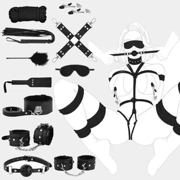 Extreme - Black BDSM Restraints Set