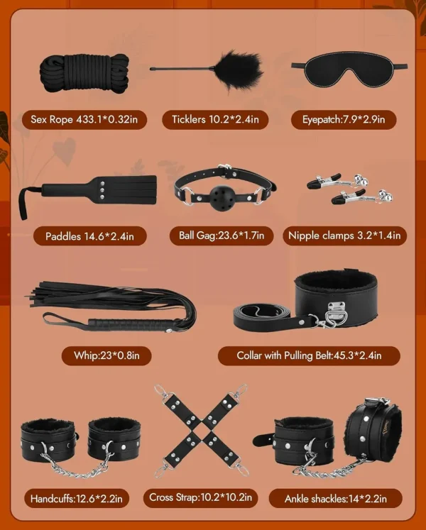 Extreme - Black BDSM Restraints Set