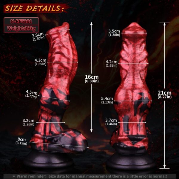 Demon Dog - Red Giant Knot Dildo 8.3 Inches
