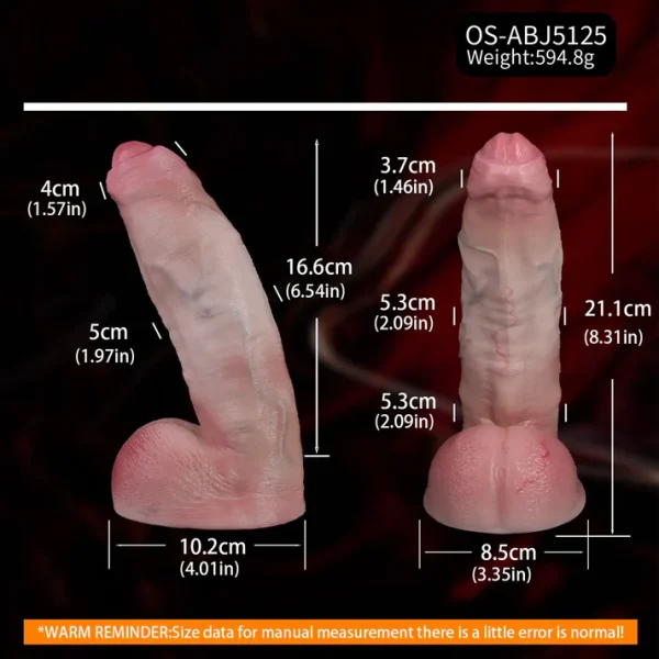 Tough Guy Series -  Uncut Dual Density Dildo 6 Sizes