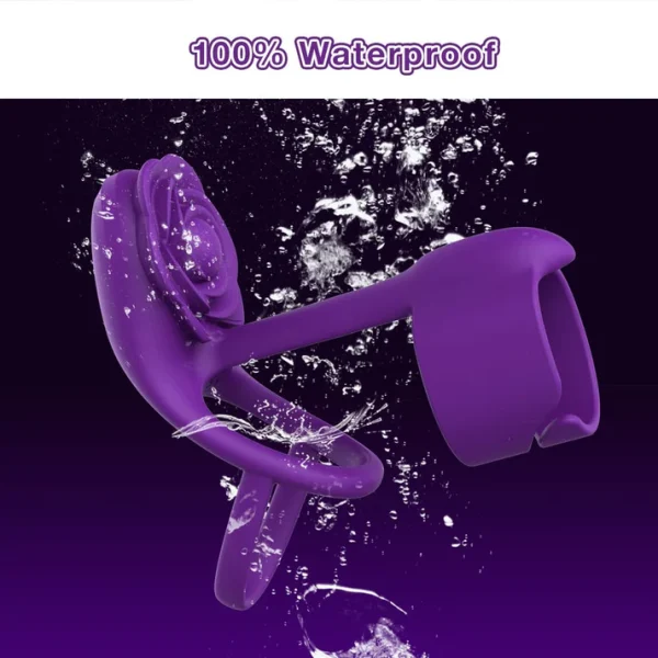 Lavende - Rose Double Penis Ring