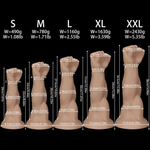 Muscle Arm - Fist Dildo 5 Sizes