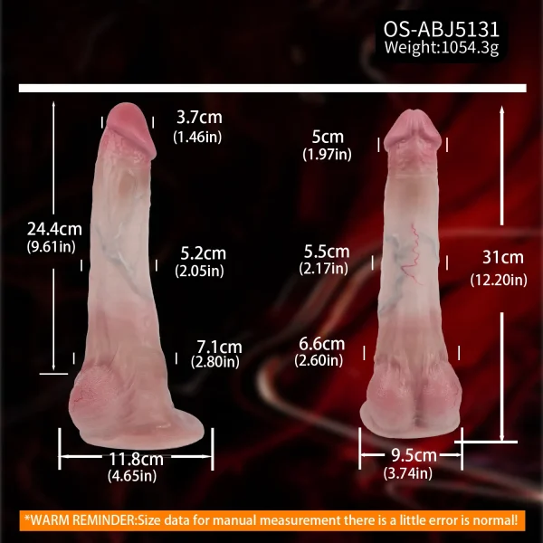 Tough Guy Series -  Uncut Dual Density Dildo 6 Sizes