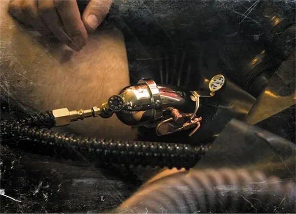 SteampunkStainlessSteelChastityCagewithUrethralTube_5