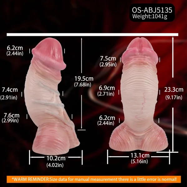 Tough Guy Series -  Uncut Dual Density Dildo 6 Sizes