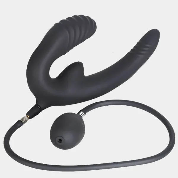 U-Fit - Double Inflatable Dildo With Manual Pump