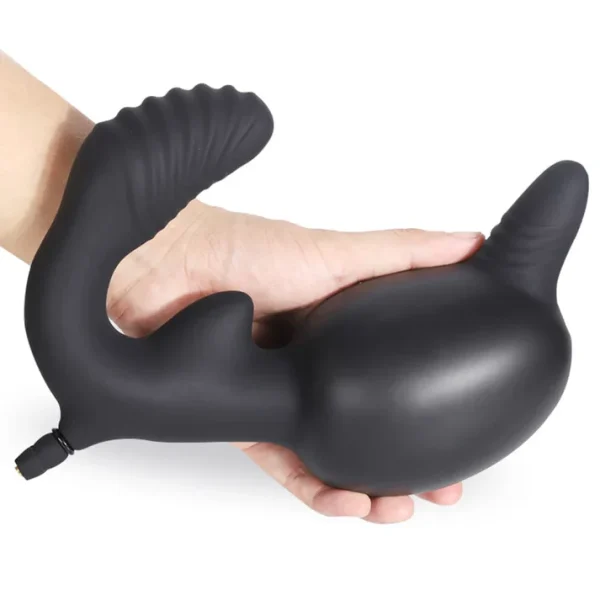 U-Fit - Double Inflatable Dildo With Manual Pump