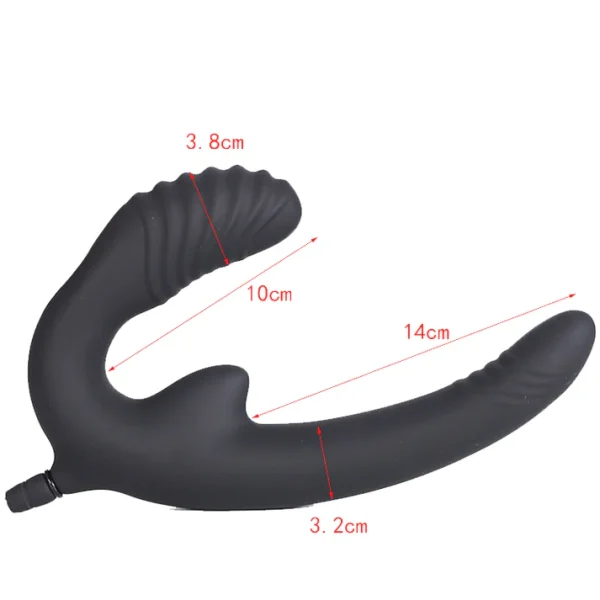 U-Fit - Double Inflatable Dildo With Manual Pump