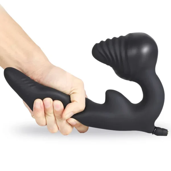 U-Fit - Double Inflatable Dildo With Manual Pump