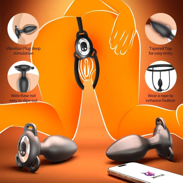 Walking Pulse - Wearable Butt Plug With Strap