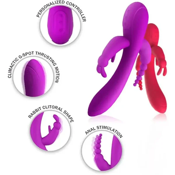 Bad Bunny - Classic Vibrator With Anal Beads