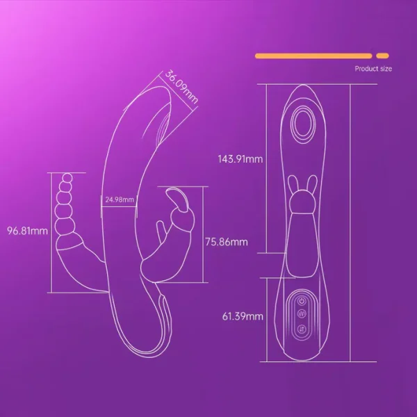 Bad Bunny - Classic Vibrator With Anal Beads