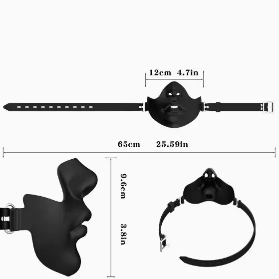 Breathable Dildo Mask - Adjustable Buckle Straps