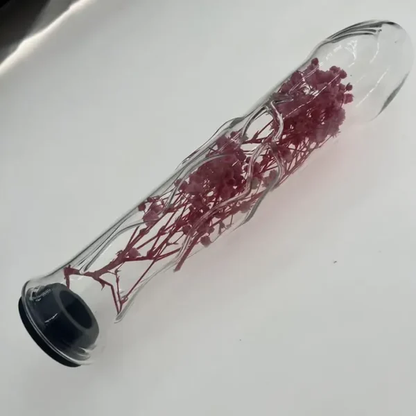 Crystal Clear Eternal Floral Glass Dildo