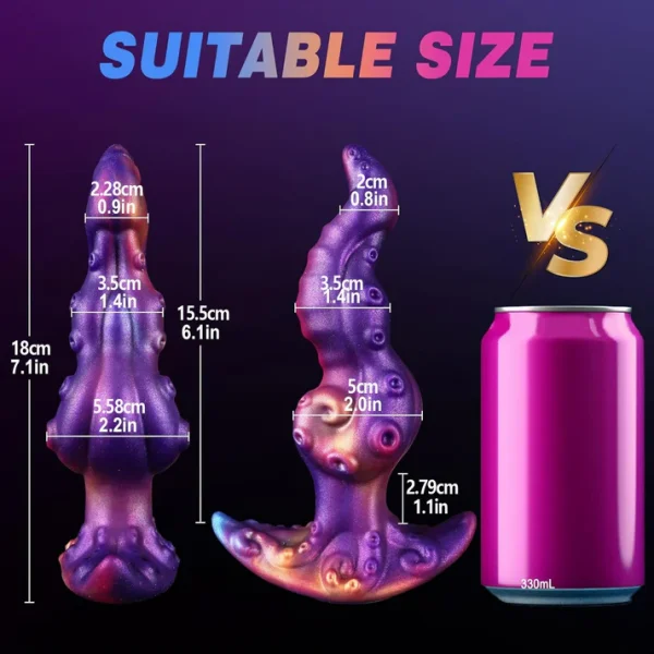 Curved Octopus - Fantasy Anal Plug T Base