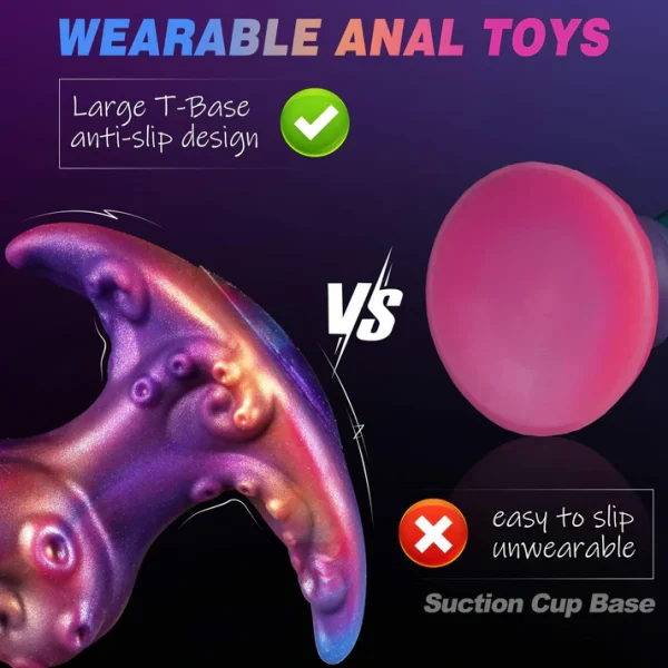 Curved Octopus - Fantasy Anal Plug T Base