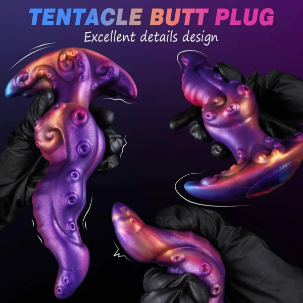 Curved Octopus - Fantasy Anal Plug T Base