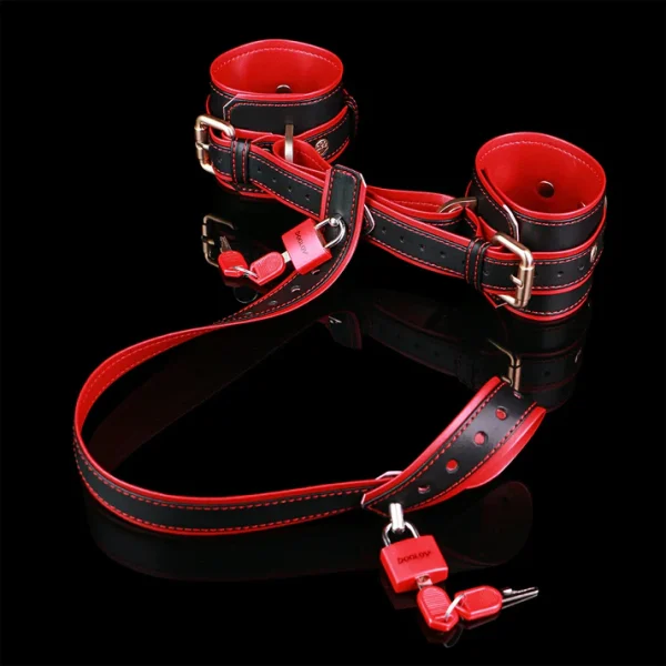 Bondage Shock Restraint Handcuffs with Cock Ring