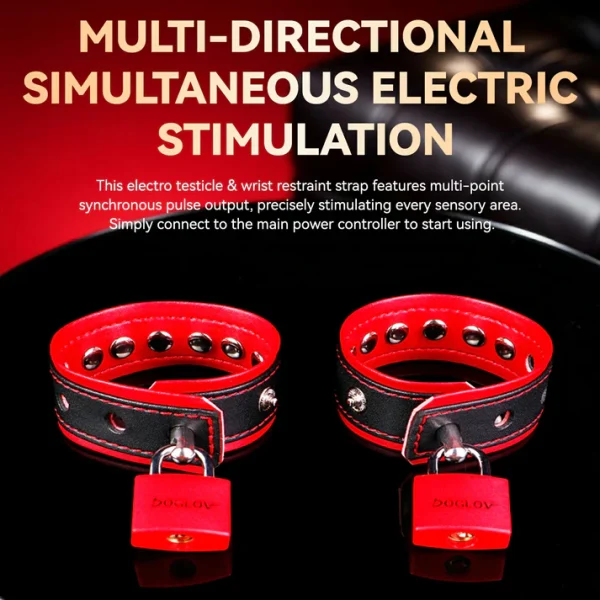 Bondage Shock Restraint Handcuffs with Cock Ring