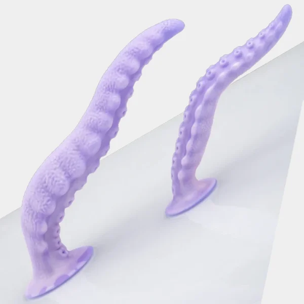 Curved Feet - Tentacle Textured Dildo 7.8 Inches